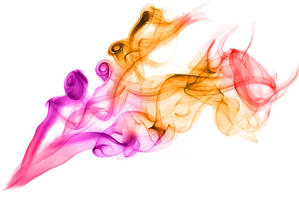 Colored smoke on white background — Stock Photo, Image