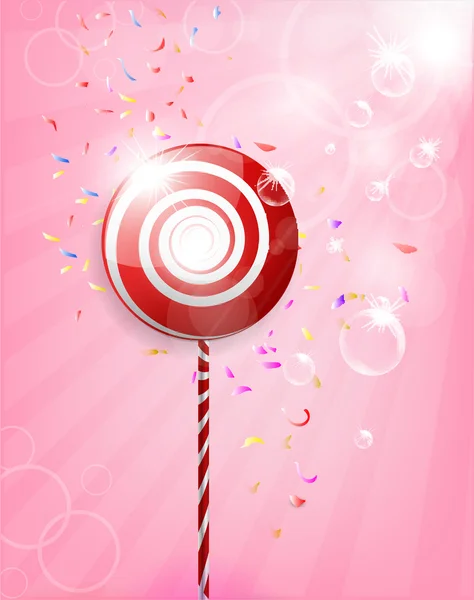 Lollipop lucido sfondo illustrazione — Vettoriale Stock