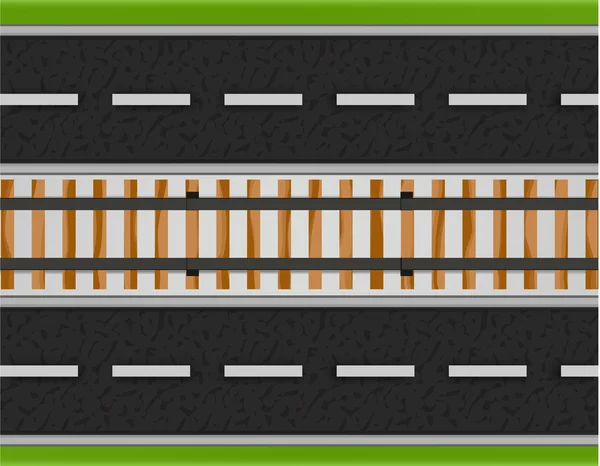Routes et chemins de fer — Image vectorielle