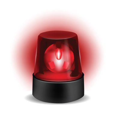 Red Flashlight isolated on white clipart