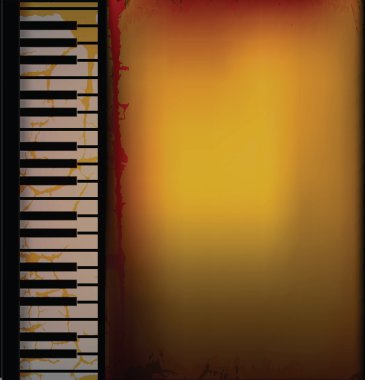 Piano Music Retro Background clipart