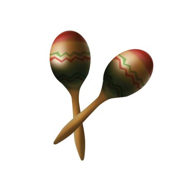 Realistic Mexican Maracas clipart