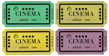 Cinema Tickets Set clipart