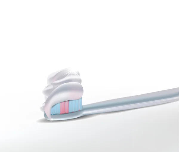 牙膏和牙刷 — 图库矢量图片