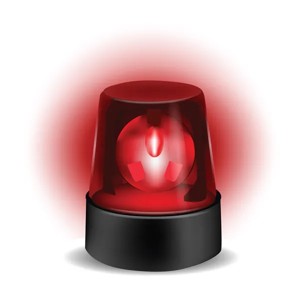 Linterna roja aislada en blanco — Vector de stock