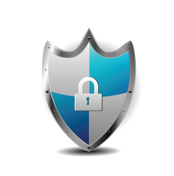 Protezione Blue Shield con armadietto — Vettoriale Stock