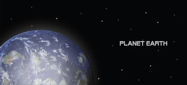 Planeta Země pozadí nápis — Stockový vektor