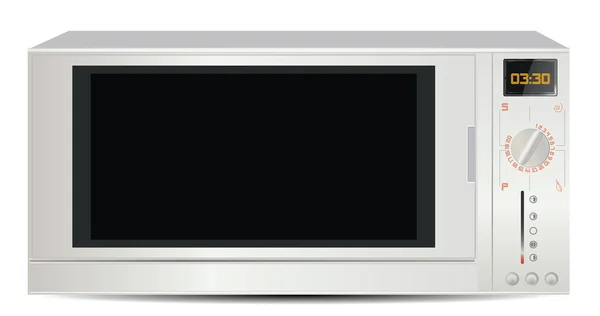Microwave Isolated on White — Stock Vector