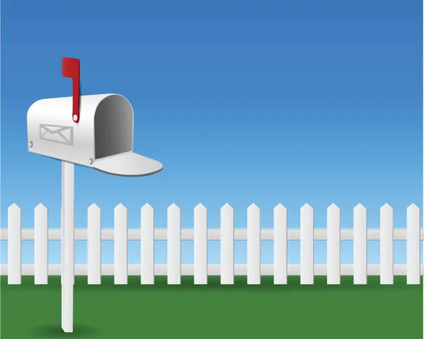 Poštovní schránka v zahradě — Stockový vektor