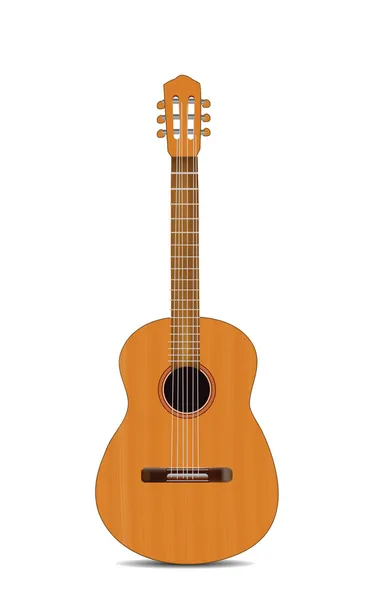Guitarra aislada en blanco — Vector de stock