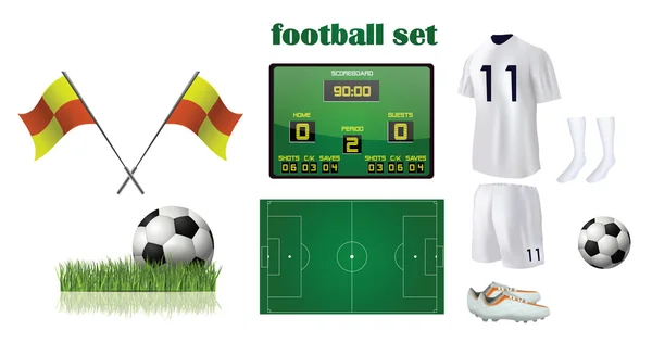 Voetbal kit accessoires — Stockvector