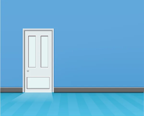 Chambre vide bleue — Image vectorielle