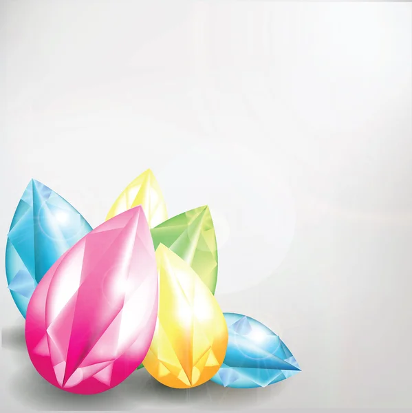 Diamanti colorati sfondo — Vettoriale Stock