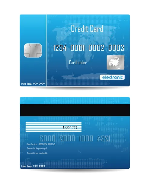 Kreditkartenkonzept isoliert auf weiß — Stockvektor