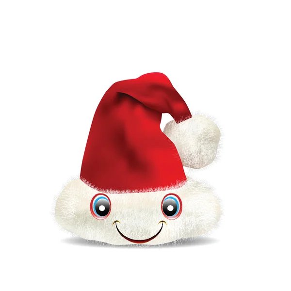 Noel Baba şapkası beyazda izole edilmiş — Stok Vektör