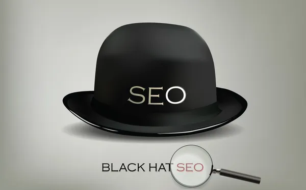Search Engine Optimization for web SEO Black Hat — Stock Vector