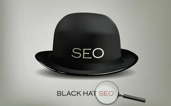 Search engine optimization voor web seo zwarte hoed — Stockvector