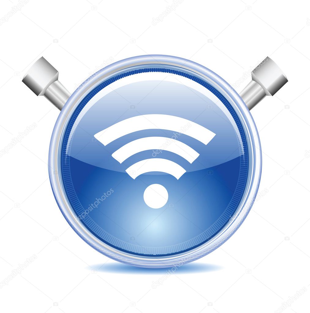 Blue Wi-fi Icon