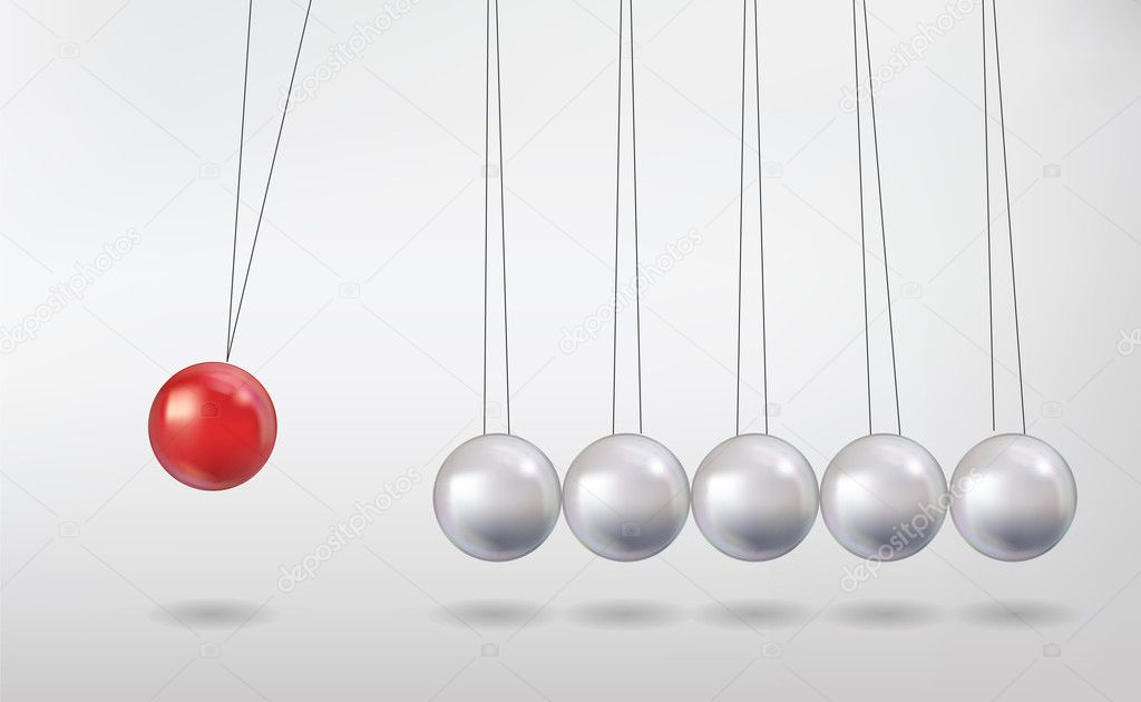 Newton's Cradle Abstract Background