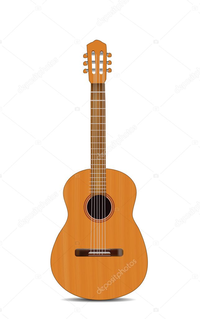 Guitar Isolated on White