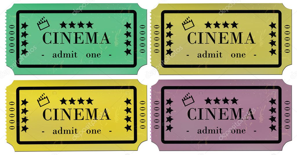 Conjunto De Entradas Para Cine — Vector De Stock © Bigfatnapoleon #8884401