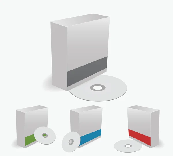 空の cd 箱セット — ストックベクタ