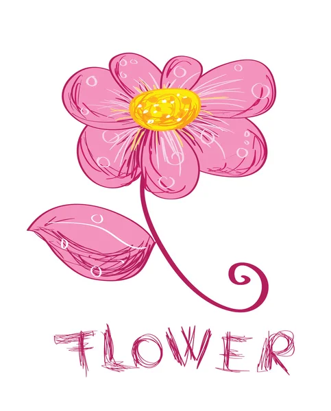 Blumen von Hand gezeichnet — Stockvektor