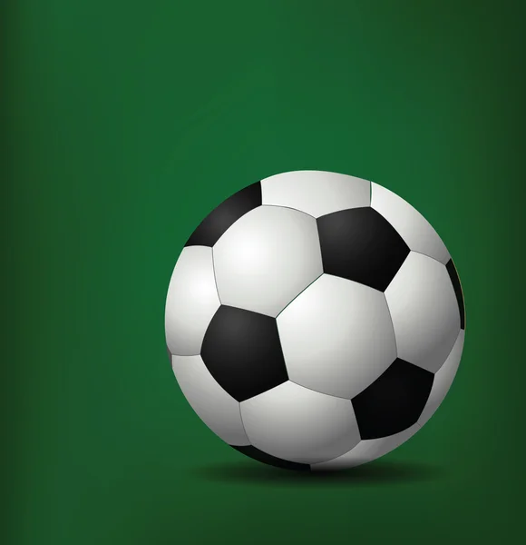 Soccer Ball On Green Background — Stock Vector