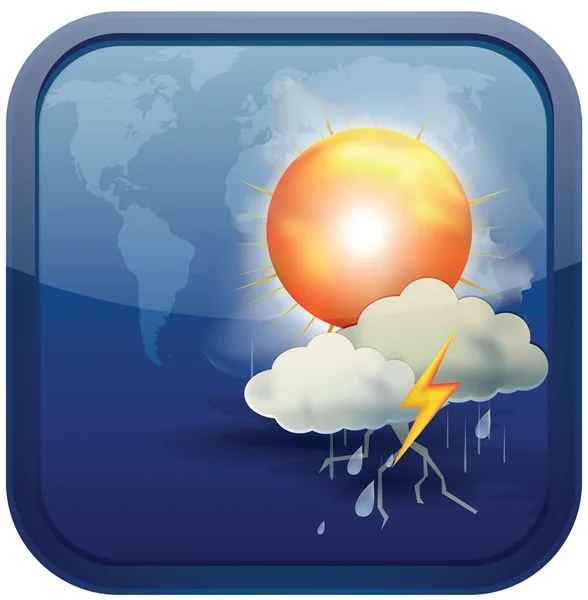 Blue Weather Icon — Stock Vector