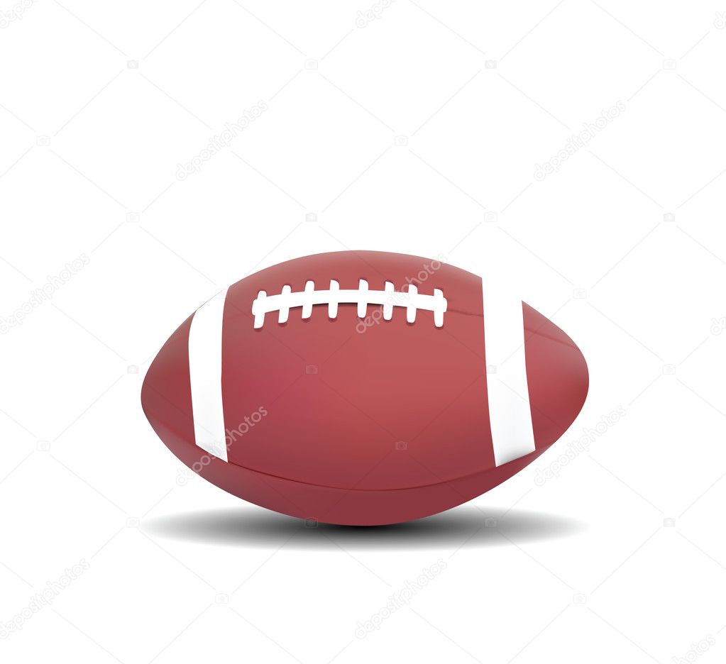 American Football isolated on white background