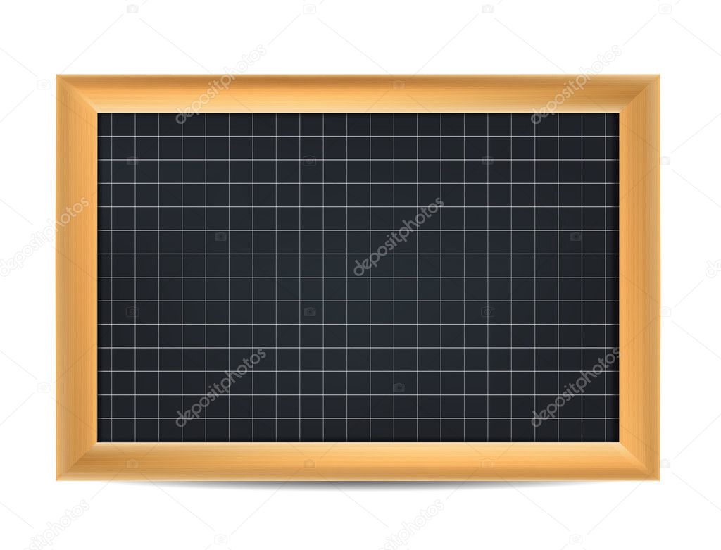 Realistic Math Board Isolated on White Background