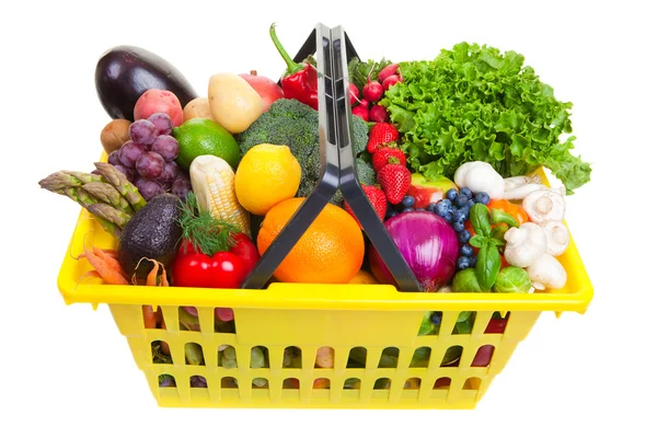 Obst- und Gemüsekorb — Stockfoto