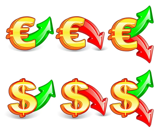 Dollar_ & _euro — Stock vektor