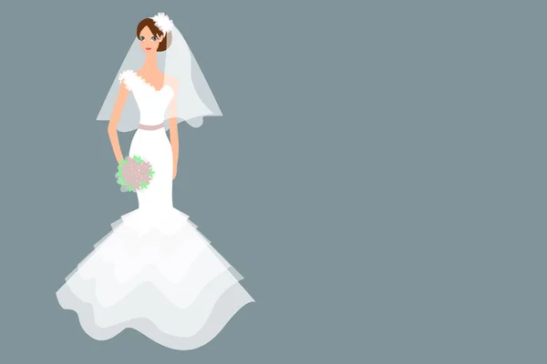 Ilustration de mariée — Image vectorielle