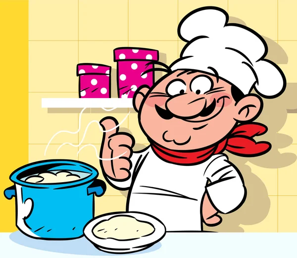 Cocinero feliz — Archivo Imágenes Vectoriales