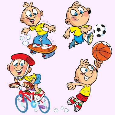 Sports boy clipart