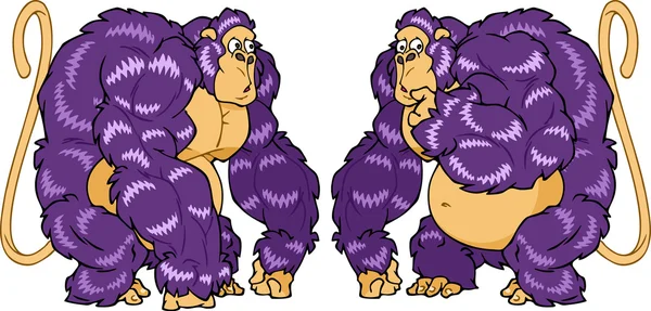 Cartoon gorilla — Stock vektor