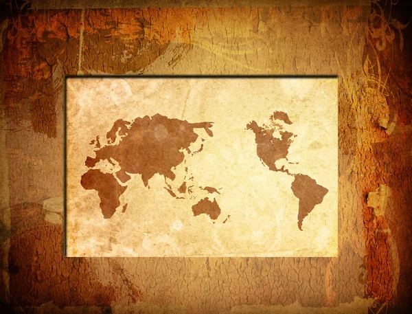 Scratch vintage world map