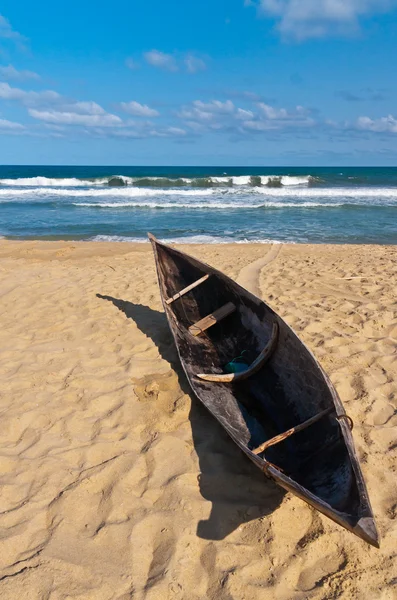 Malagasy fishing dugouts Royalty Free Stock Photos