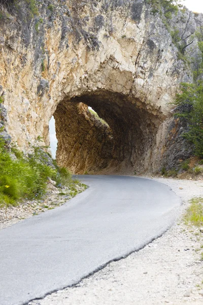 Úzký tunel - Černá Hora, durmitor — Stock fotografie