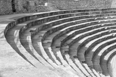 Old amphitheater in Ohrid clipart