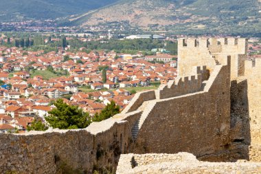 View on Ohrid from old fort. clipart