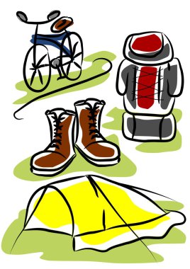 Travelling equipment clipart