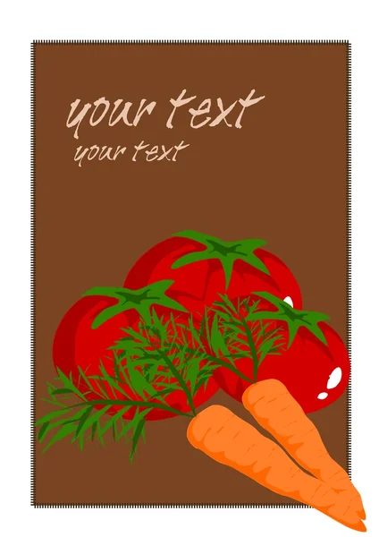 Tomates et carottes — Image vectorielle