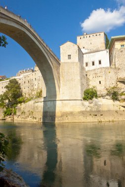 View from under bridge - Mostar clipart