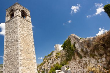 Pocitelj'i, Bosna-Hersek, saat kulesi.