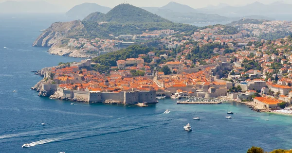 Dubrovnik - Hırvatistan'ın eski kısmında havadan görünümü. — Stok fotoğraf