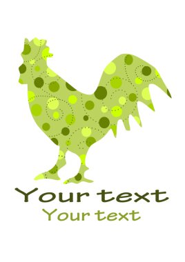 Green beauty cock clipart