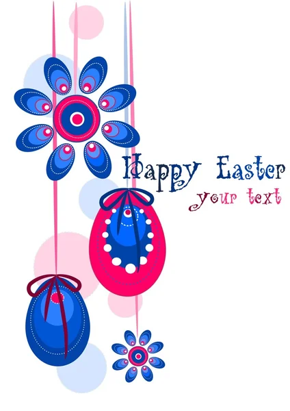 Beauty colorful vector illustration - Easter wreath. — Stock Vector