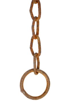 Rusty chain with a ring clipart